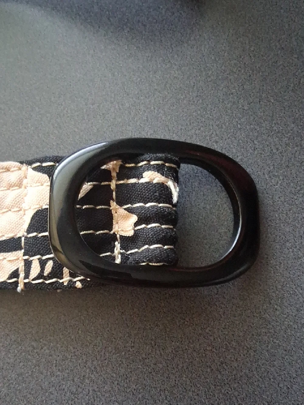 J.Crew M/L Cotton Floral Belt New! New Without Tags Black Tan - Picture 3 of 10